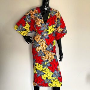 Ankara kimono midi dress Medium US 6